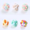 Cat Toy Balls Cat Interactive Toy Plush Artificial Colorful Cats Teaser Toy Pet Supplies Interactive 4CM Mouse Cage Plush Toys