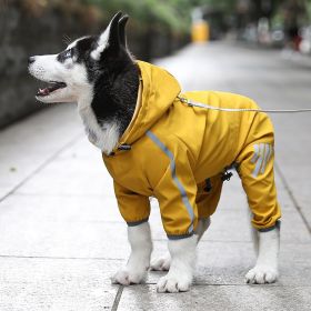 Dog Raincoat With Reflective, Waterproof Dog Rain Jacket With Hood, Leash Hole, Reflective Strap For Small Medium Dogs, Lightweight Puppy Clothes (Option: XL)