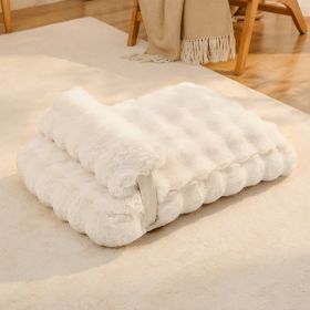 Winter Warm Cat Mat, Sleeping Plush Pet Mat (Option: Off white 10cm thick-L)