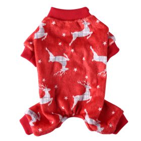 Autumn Clothes Four-legged Pet Clothing (Option: Christmas Elk-L)