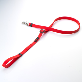 Boss Adjustable Leash (Color: Red, size: 3/4" x 4'-6')