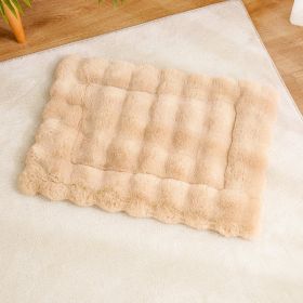 Winter Warm Cat Mat, Sleeping Plush Pet Mat (Option: Light coffee-S)