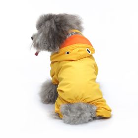 Pet Sound Dog Raincoat Four-legged Reflective Raincoat Pattern Dog Four Seasons Universal (Option: YY40 Duck-XS)