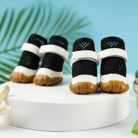 No Foot Loss When Going Out Pet Booties Small Dog (Option: Black 4 Only-1 Yard)