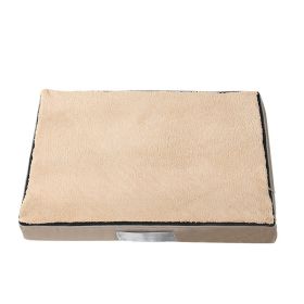 Memory Foam Pet Autumn And Winter Waterproof Gasket (Option: Khaki-50X40X10CM)