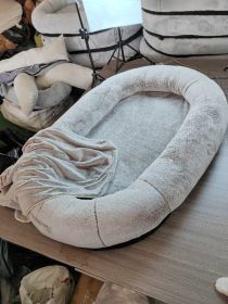 Oversized Person Dog Bed Removable And Washable (Option: Gradient Khaki Regular-100x70x30CM)