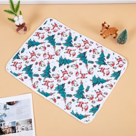 Christmas Style Absorbent Urine Pad Non-slip And Easy To Dry (Option: Santa Claus-S)