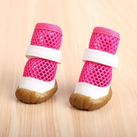 No Foot Loss When Going Out Pet Booties Small Dog (Option: Pink 2 Pieces-1 Yard)