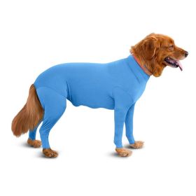 Pet Dog Jumpsuit Medium Large Dog Pajamas Anxiety (Option: SkyBlue-S)