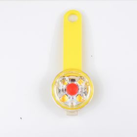 LED Bright Luminous Dog Pendant USB Charging Waterproof Night Walking Dog Anti-lost Colorful Pendant Light (Color: Yellow)