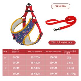 Pet Hand Holding Rope Vest-style Dog Reflective Explosion-proof (Option: Fireworks Purple Suit-S)