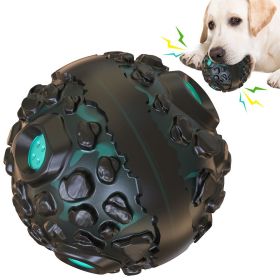 PawPartner Dog Ball Toy Squeaky Giggle Interactive Puppy Ball For Aggressive Chewers Indestructible Chew Toys For Small/Medium (Ships From: China, Color: black blue)