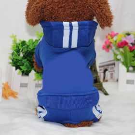 Pet four-legged clothes (Color: Dark Blue, size: M)