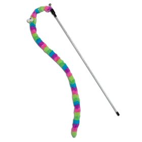 Touchcat Worm-Tail Designer Wand Cat Teaser (Color: Rainbow)