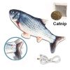 Cat Toys Floppy Wagging Fish Cat Toy Fish USB Electric Charging Simulation Fish Catnip Cat Pet Chew Toys