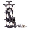 Multi-Level Cat Tree Tower House with Play Tunnel and Dangling Interactive Toy