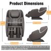 BOSSCARE Massage Chair Recliner with Zero Gravity Airbag Massage Bluetooth Speaker Foot Roller Black