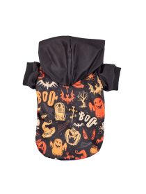 Pet Clothes Small And Medium Sized Dog Cat Pet Halloween Pumpkin Belt (Option: Black-S)