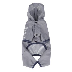 New Dog Clothes Summer Trendy Waterproof Raincoat (Option: Gray-M)