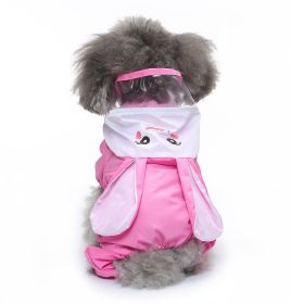 Pet Sound Dog Raincoat Four-legged Reflective Raincoat Pattern Dog Four Seasons Universal (Option: YY38 Rabbit-S)