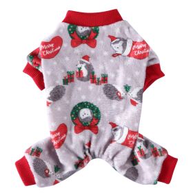 Autumn Clothes Four-legged Pet Clothing (Option: Christmas Hedgehog-XL)