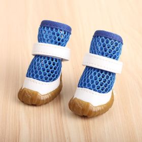 No Foot Loss When Going Out Pet Booties Small Dog (Option: Blue 2 Pieces-3 Yards)