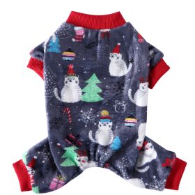 Autumn Clothes Four-legged Pet Clothing (Option: Christmas Cat-XL)