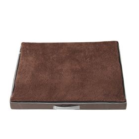 Memory Foam Pet Autumn And Winter Waterproof Gasket (Option: Brown-120X75X10CM)