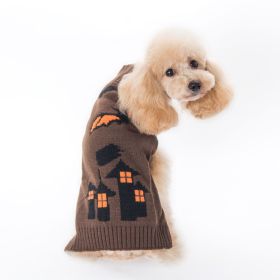 Pumpkin Sweater Dog Clothes Halloween (Option: Coffee Bat-XXL)