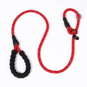 P Chain Pet Hand Holding Rope Reflective Silk Explosion-proof Pet Traction (Option: Red-L Diameter 12mm-2.0M)