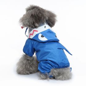 Pet Sound Dog Raincoat Four-legged Reflective Raincoat Pattern Dog Four Seasons Universal (Option: YY41 Shark-L)